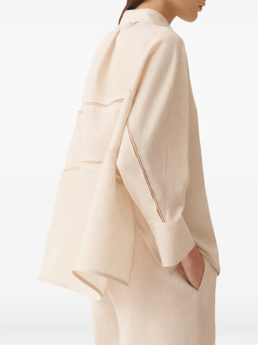 Fabiana Filippi Blouse met lange mouwen Beige