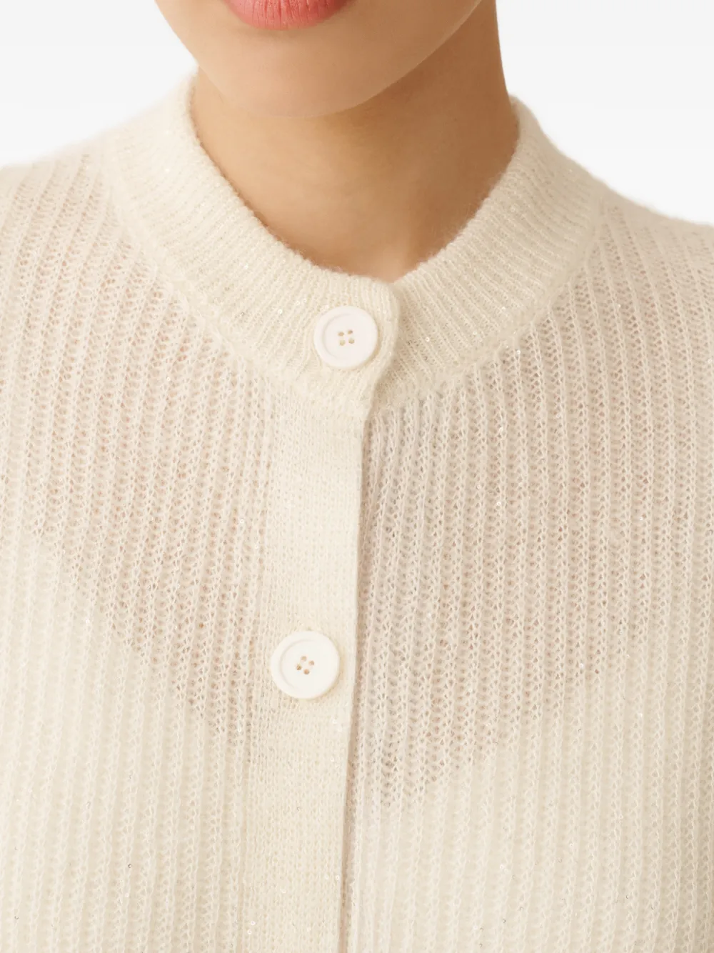 Fabiana Filippi Gebreid vest Beige