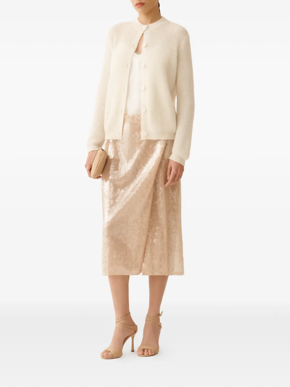 Fabiana Filippi Gebreid vest Beige
