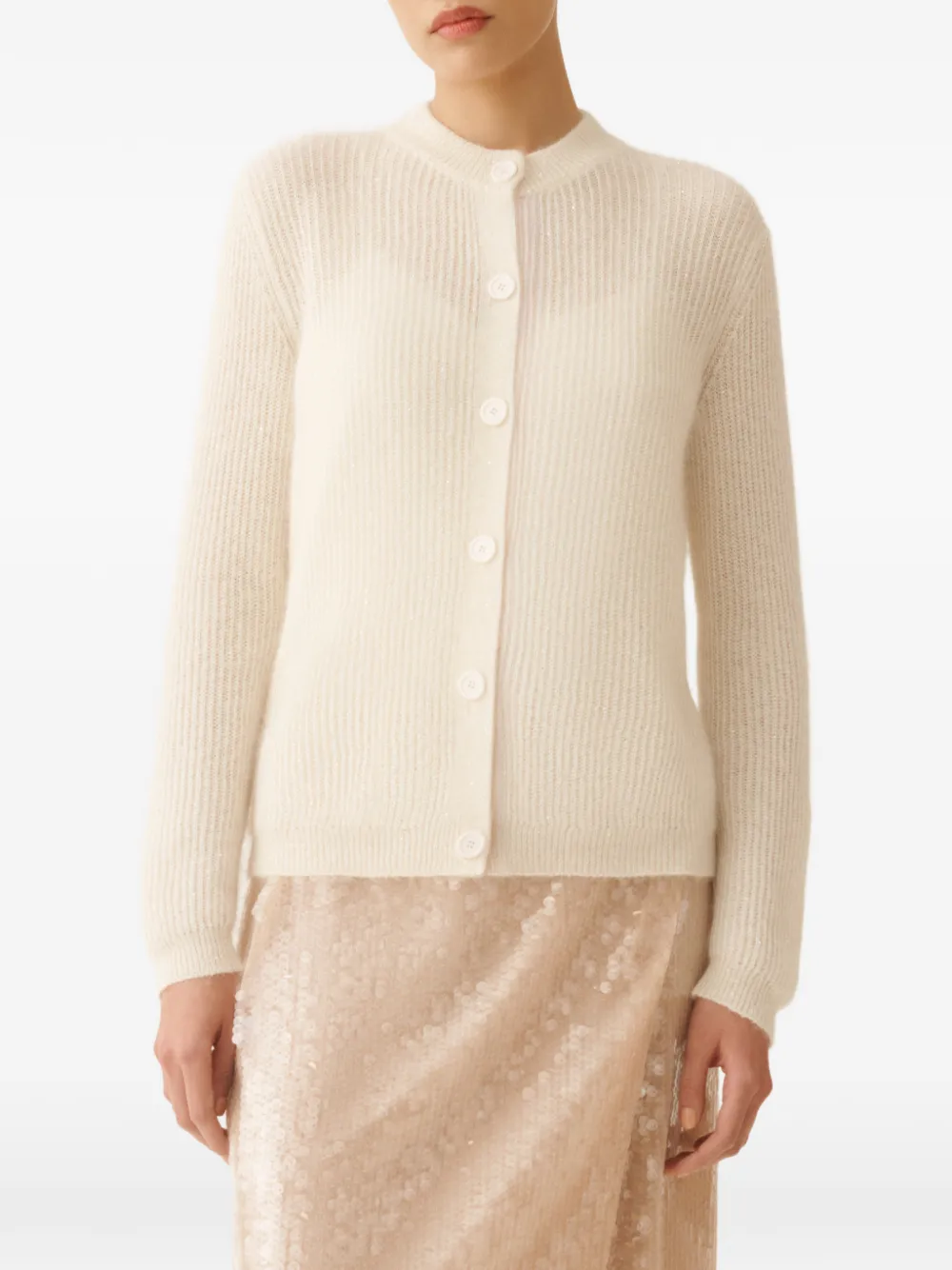 Fabiana Filippi Gebreid vest Beige