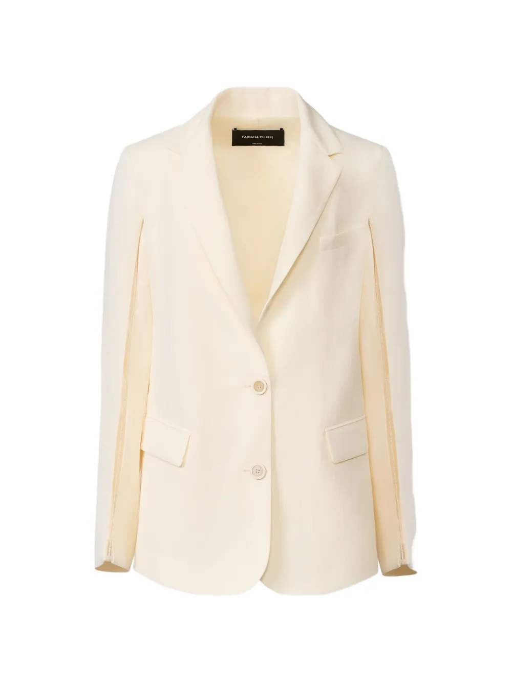 Fabiana Filippi button sleeve panel blazer - Neutrals
