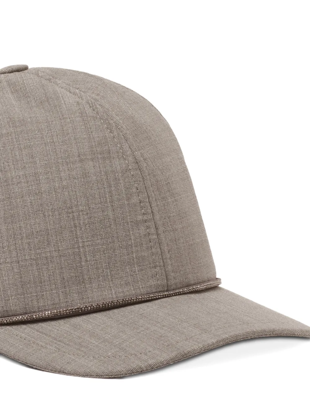 Fabiana Filippi beaded-trim cap - Grijs