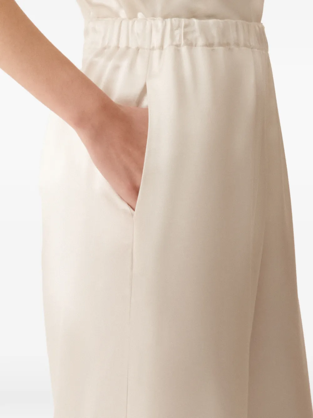 Fabiana Filippi Broek met elastische taille Beige