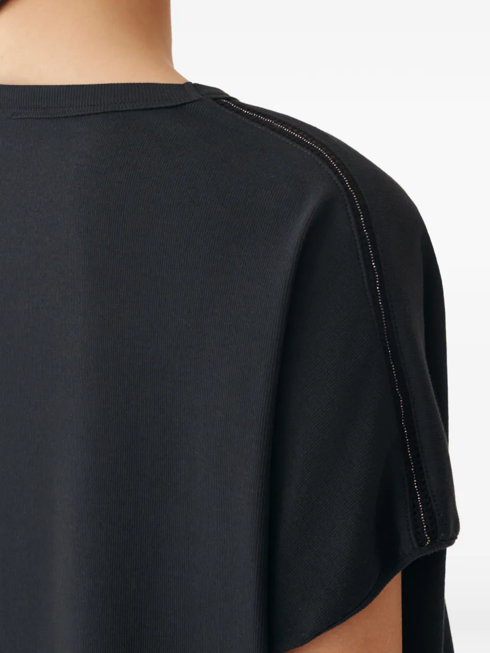Fabiana Filippi T-shirt met kapmouwen Zwart