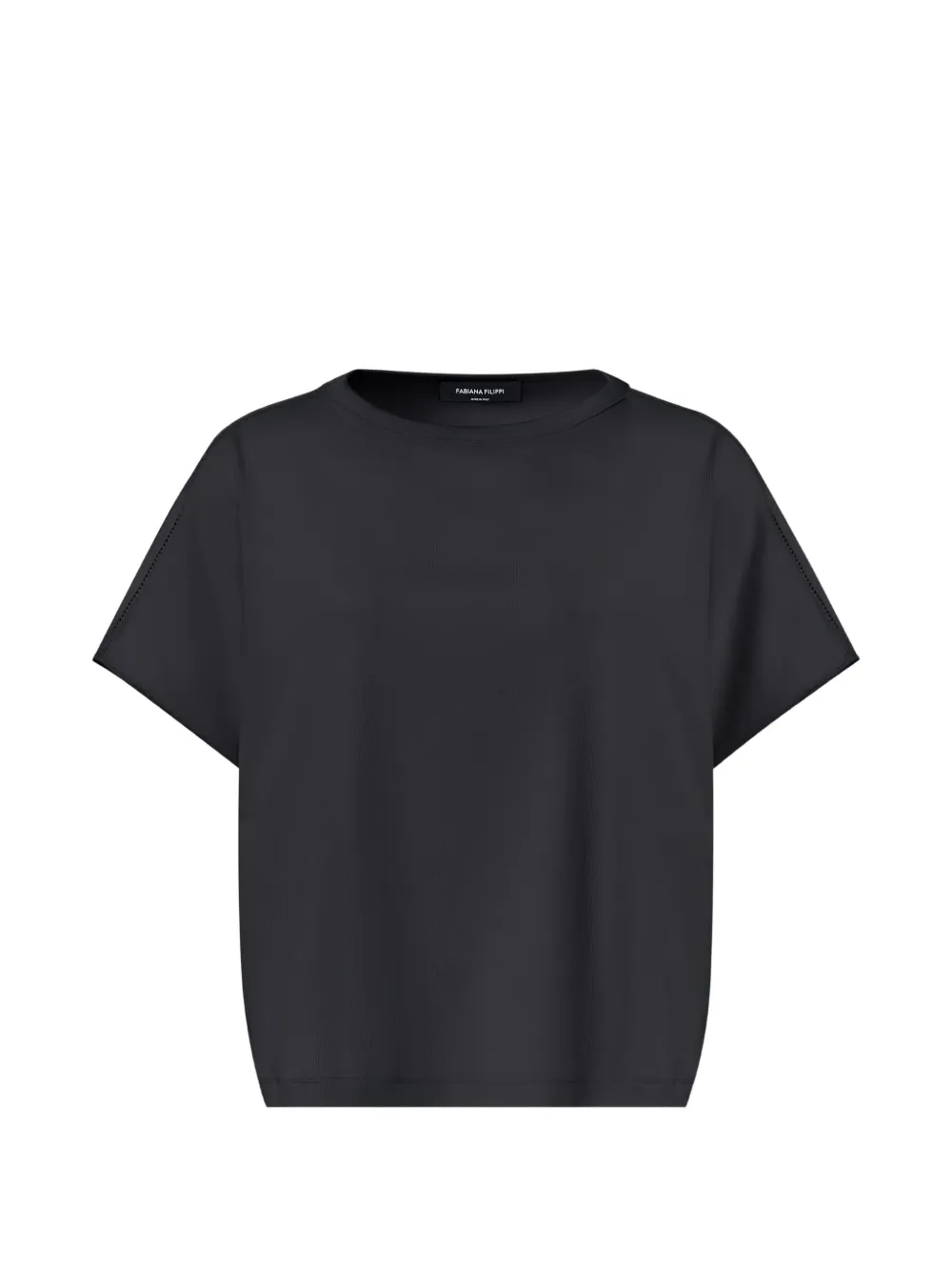 Fabiana Filippi crochet-detail T-shirt - Schwarz