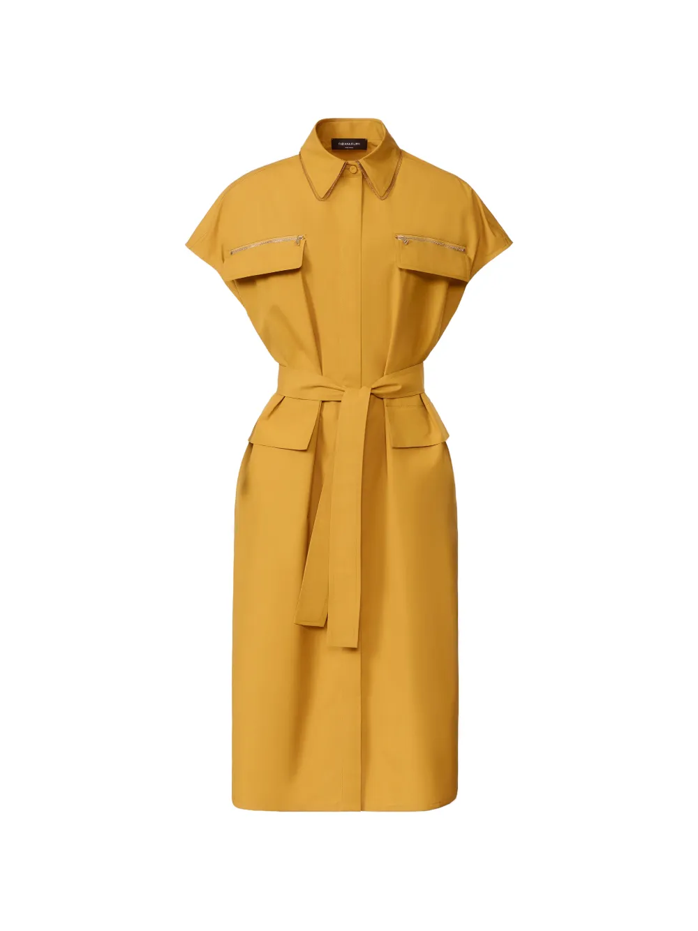 Fabiana Filippi zip pocket tie dress - Giallo