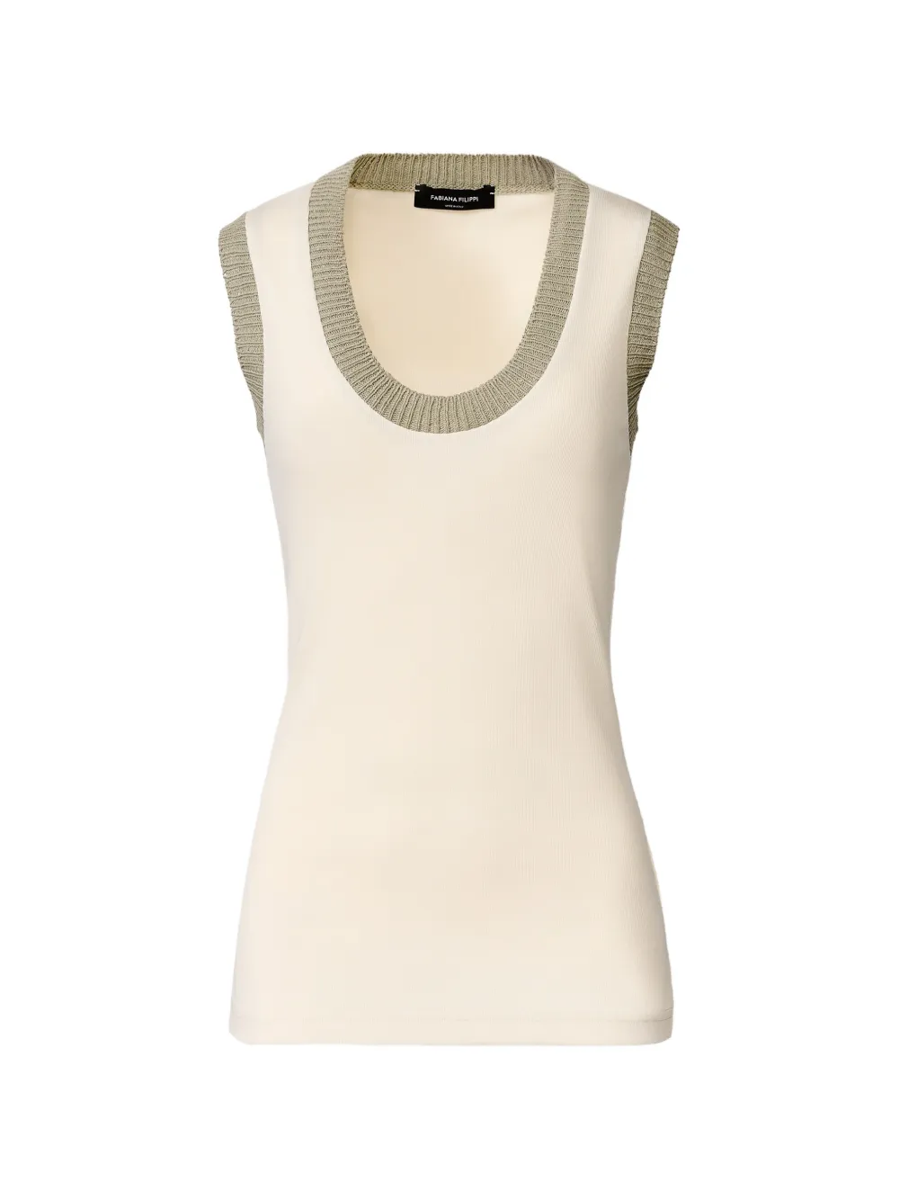 Fabiana Filippi sleveeless ribbed top - Nude