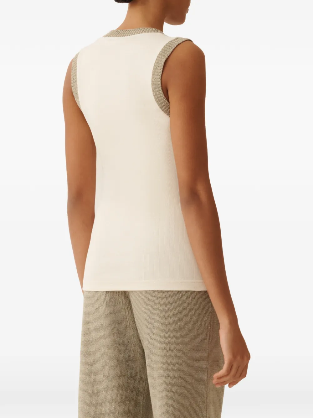 Fabiana Filippi Geribbelde tanktop Beige