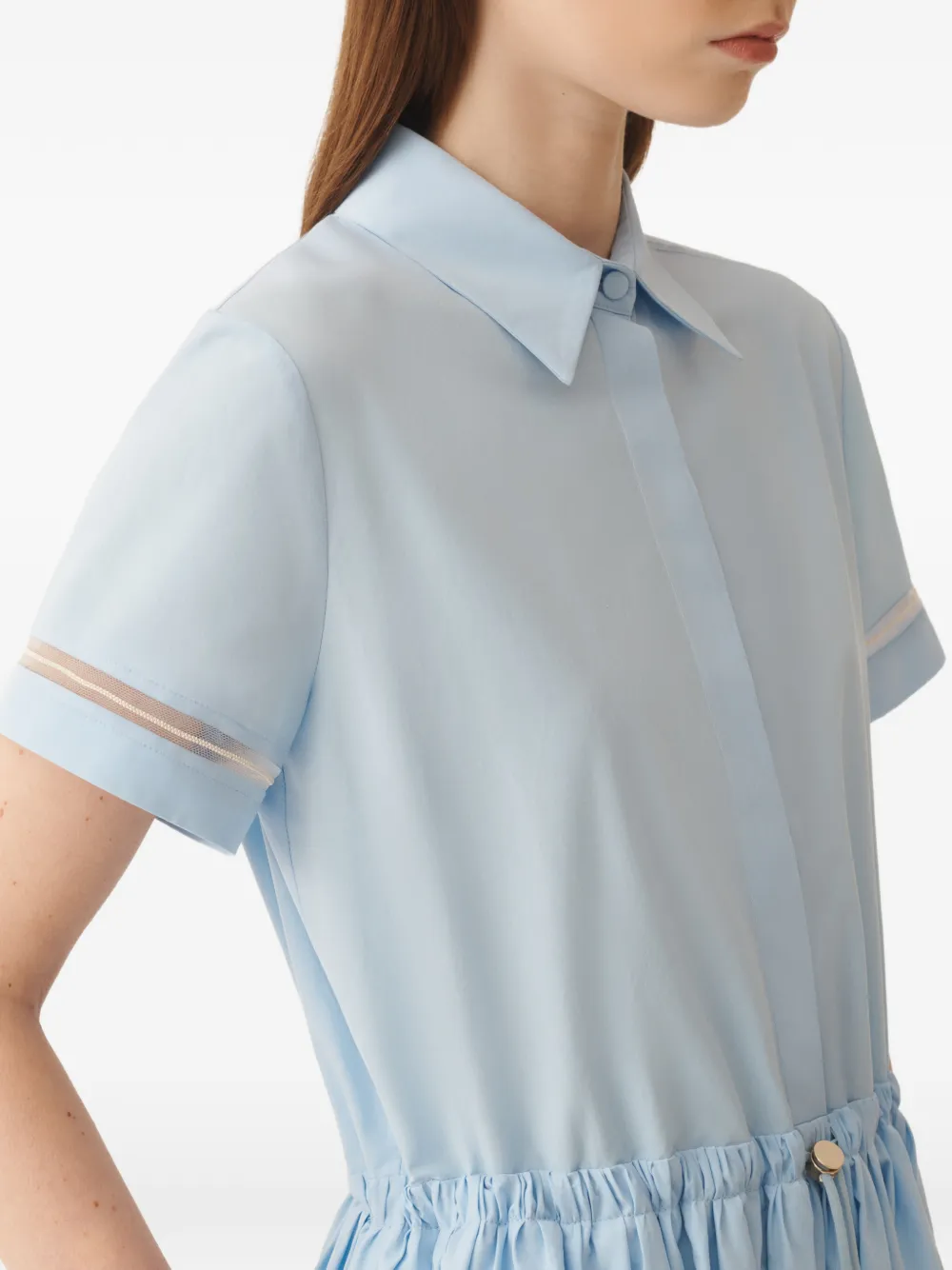 Fabiana Filippi Blousejurk met trekkoord Blauw