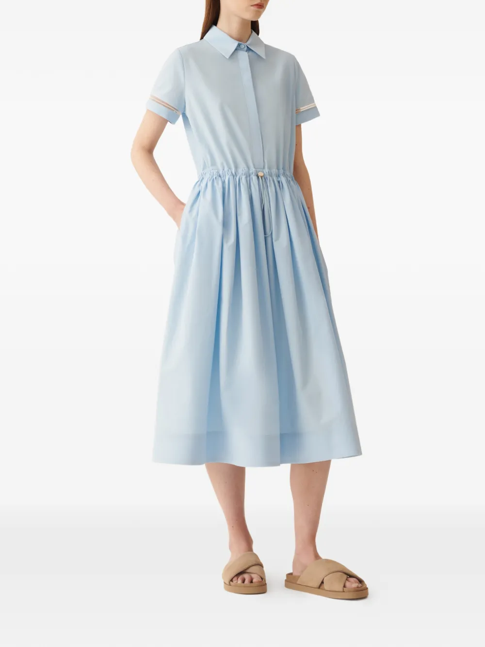 Fabiana Filippi Blousejurk met trekkoord Blauw