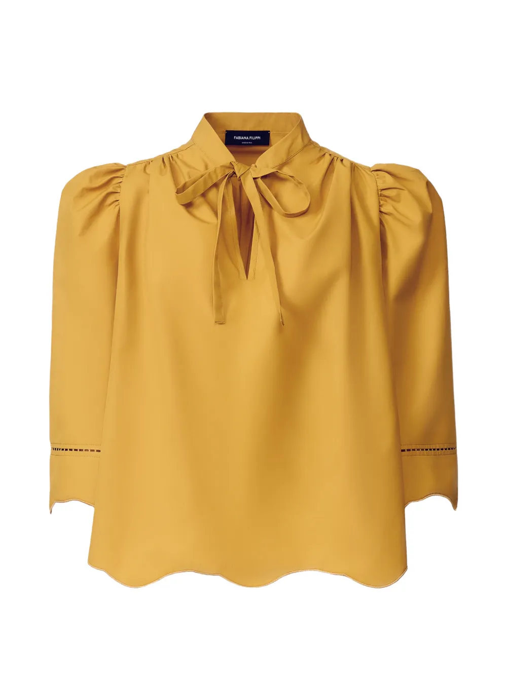 Fabiana Filippi Top con maniche a palloncino - Giallo
