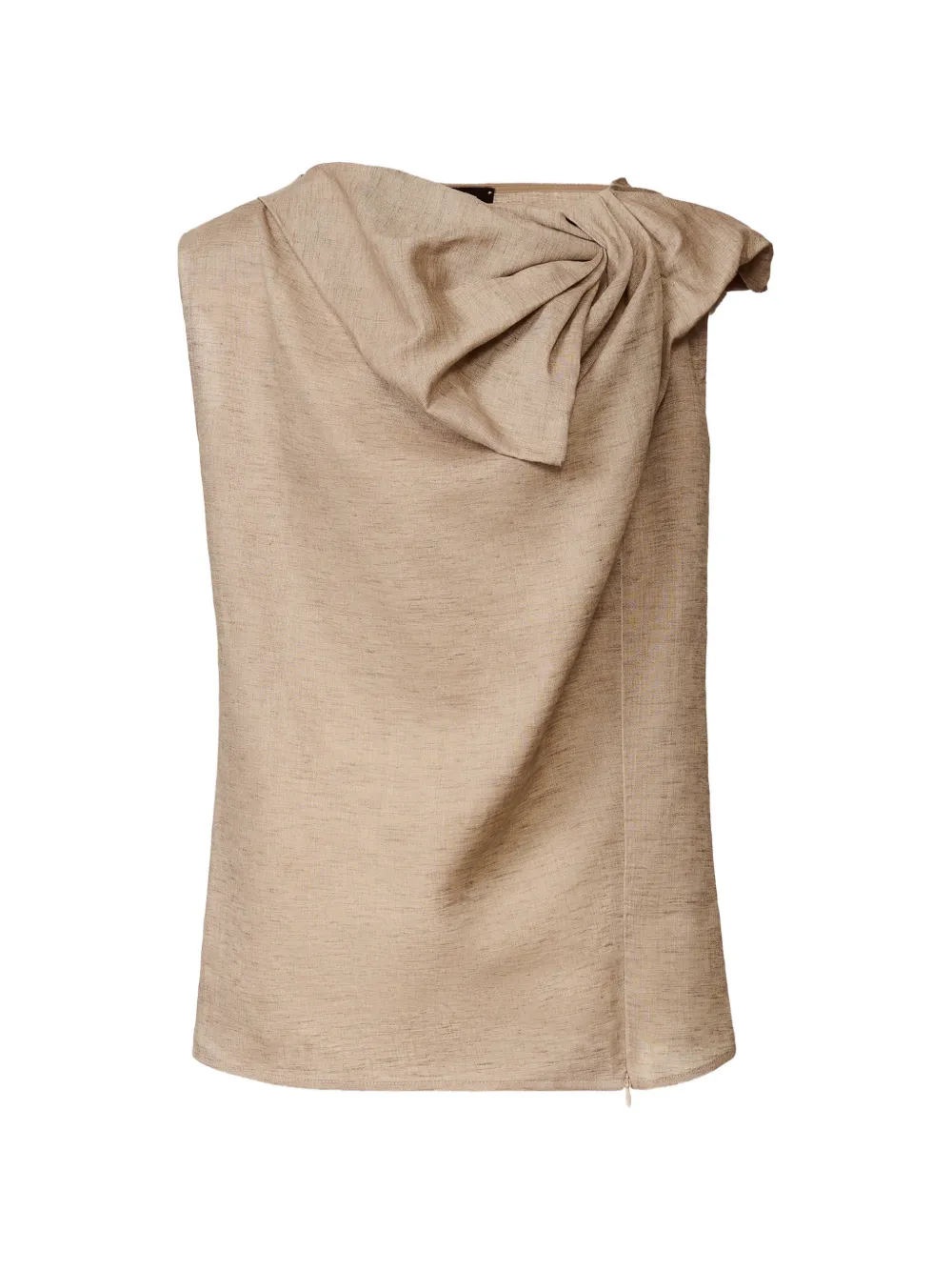 Fabiana Filippi drape sleeveless top - Toni neutri