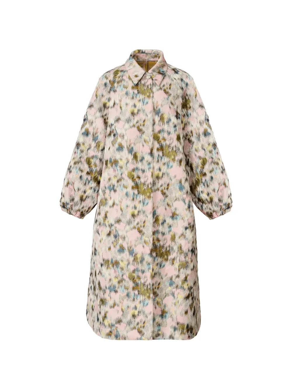 Fabiana Filippi balloon-sleeve printed coat - Pink