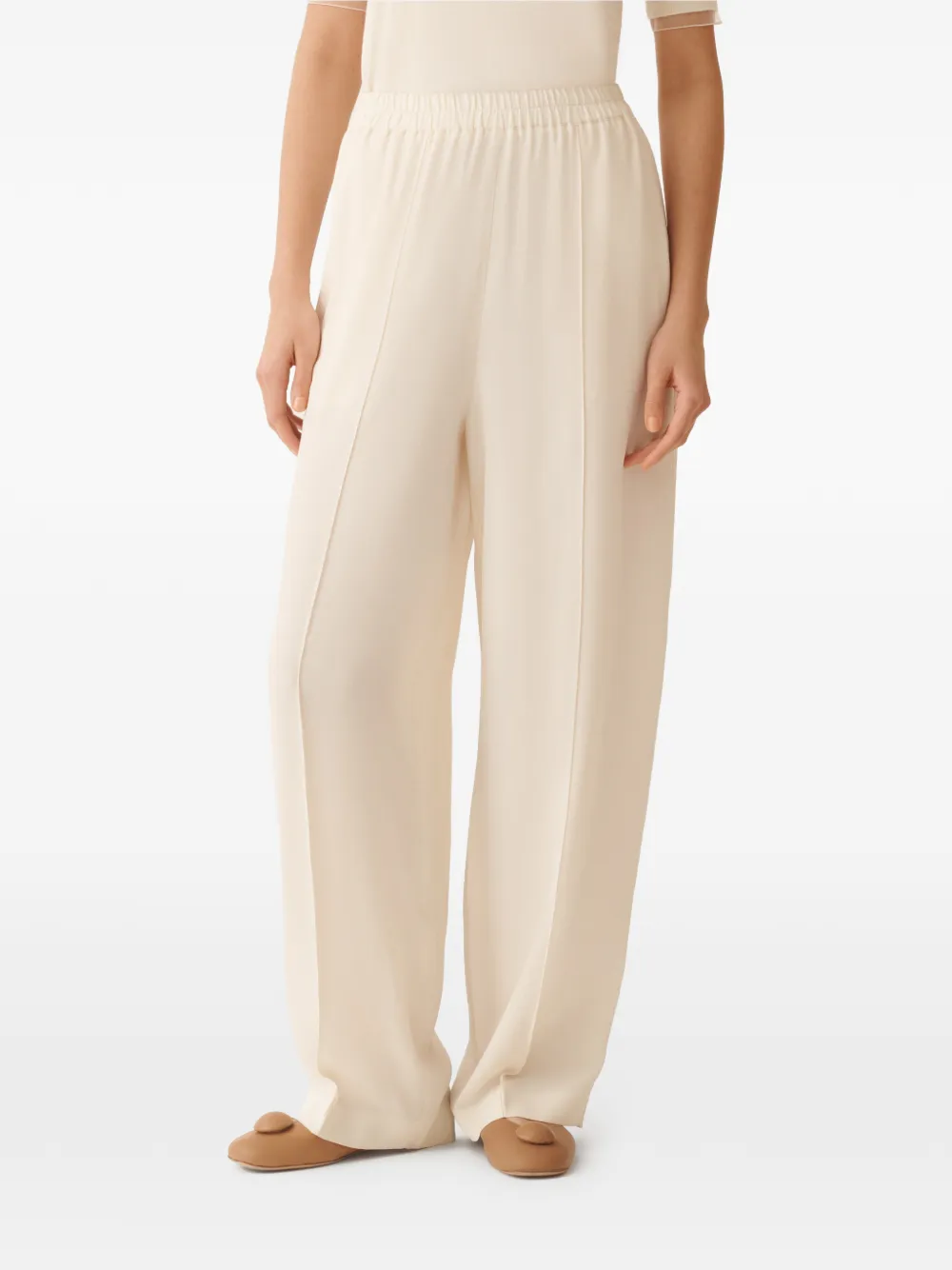Fabiana Filippi elasticated-waist pocket trousers - Nude