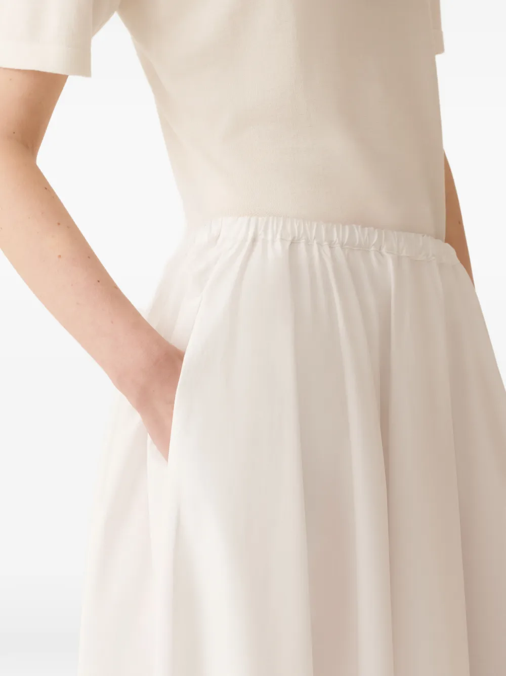 Fabiana Filippi Rok met elastische taille Wit
