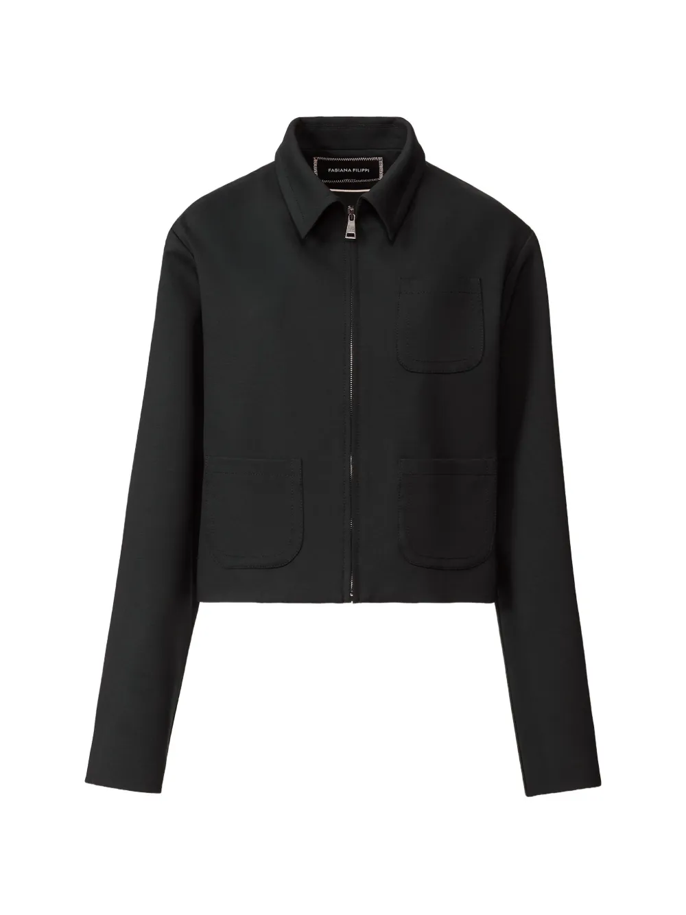 Fabiana Filippi patch-pocket zip jacket - Nero