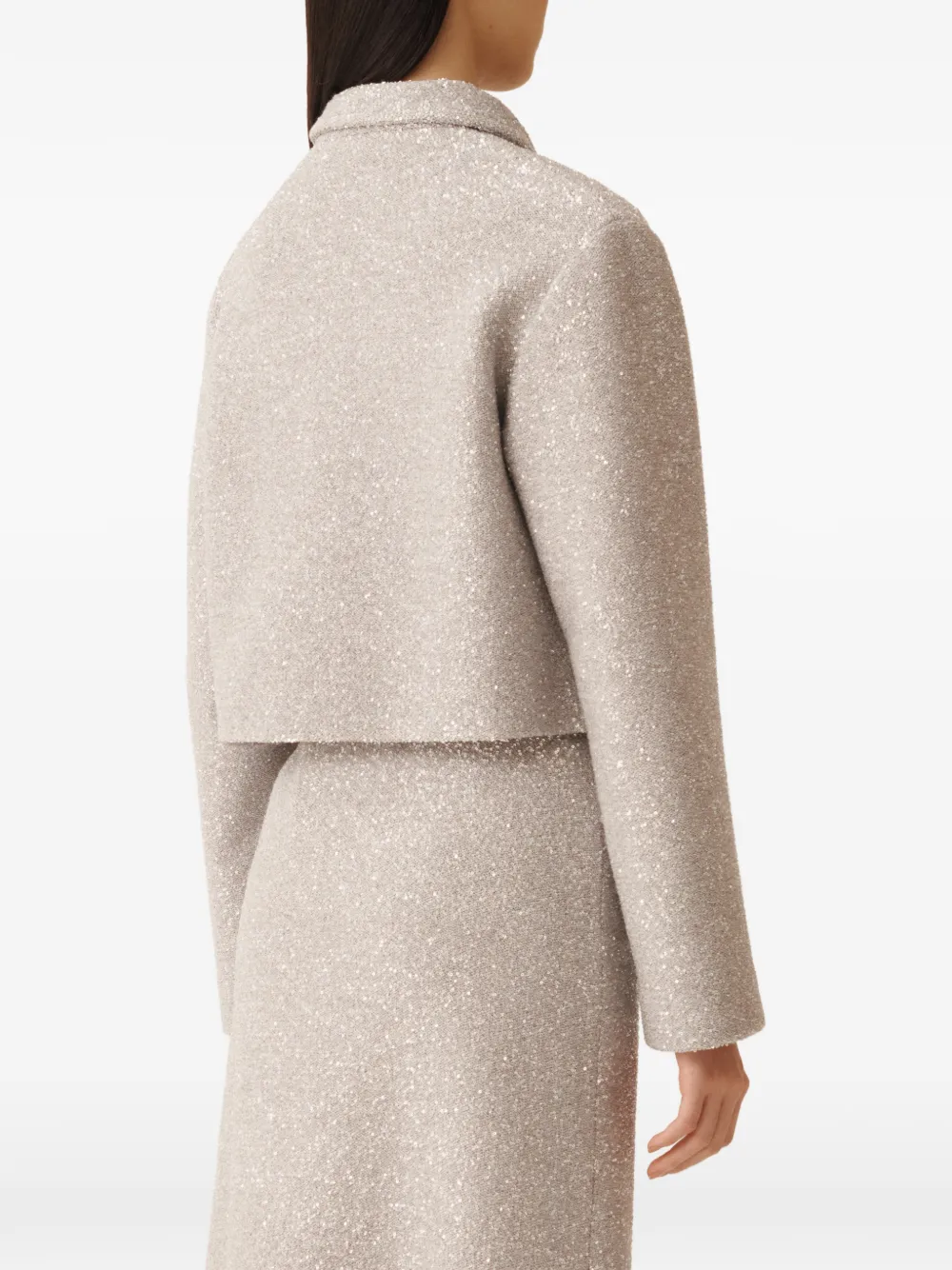 Fabiana Filippi Cropped jack met rits Grijs