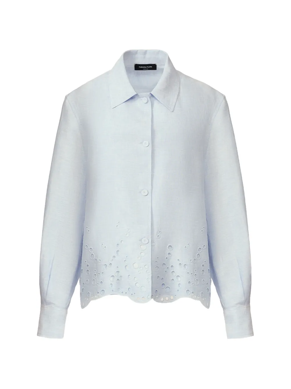 Fabiana Filippi scalloped embroidered shirt - Blau