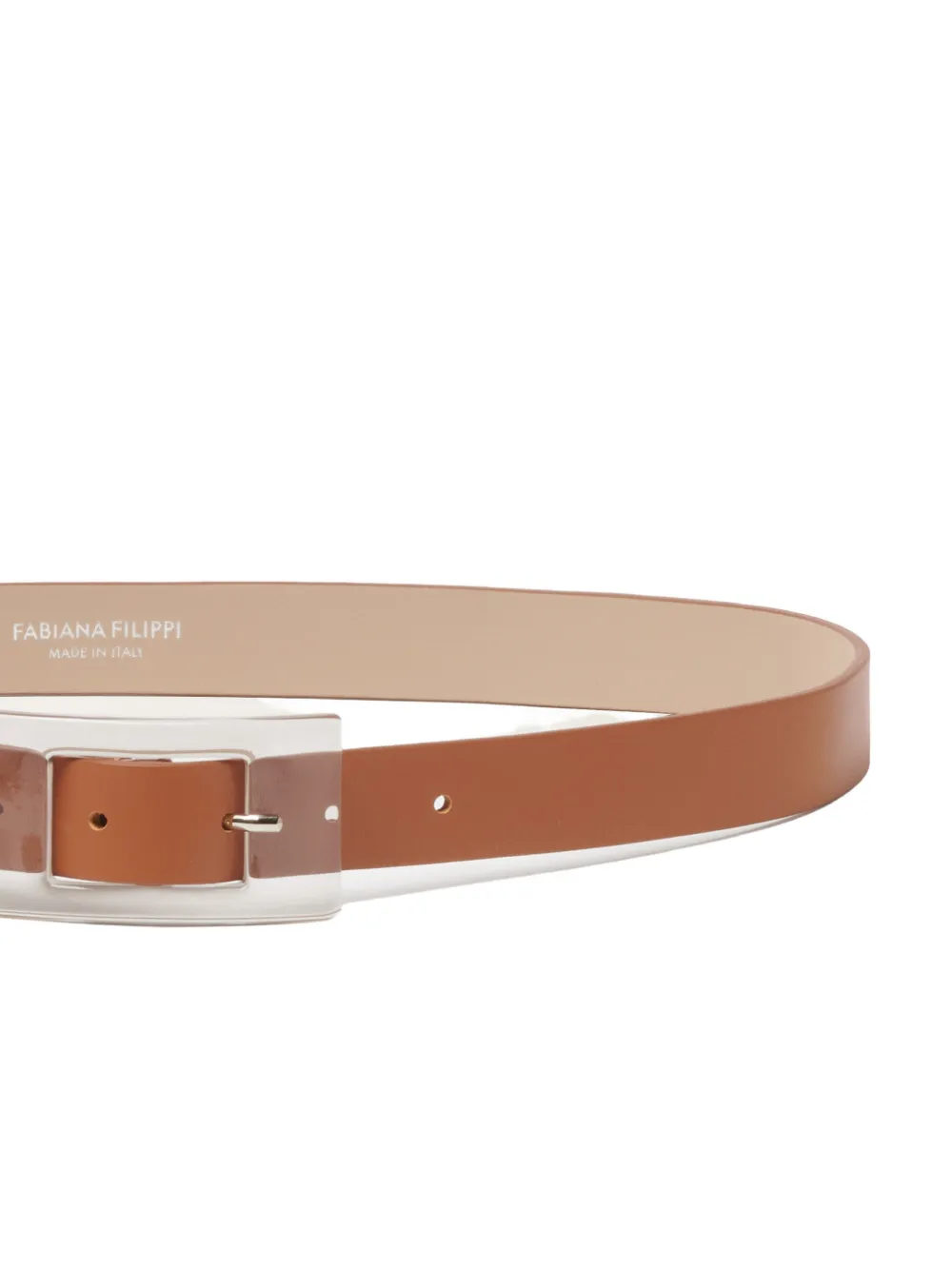 Fabiana Filippi transparent-buckle belt - Bruin