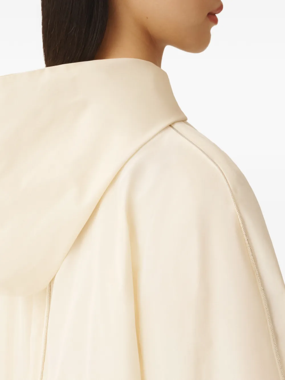 Fabiana Filippi Jas met capuchon en trekkoord Beige