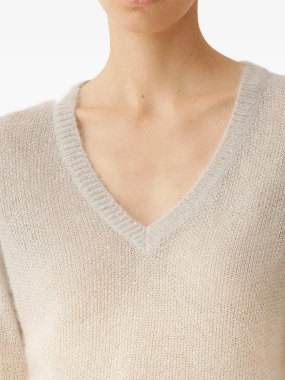Fabiana Filippi Trui met V-hals Beige