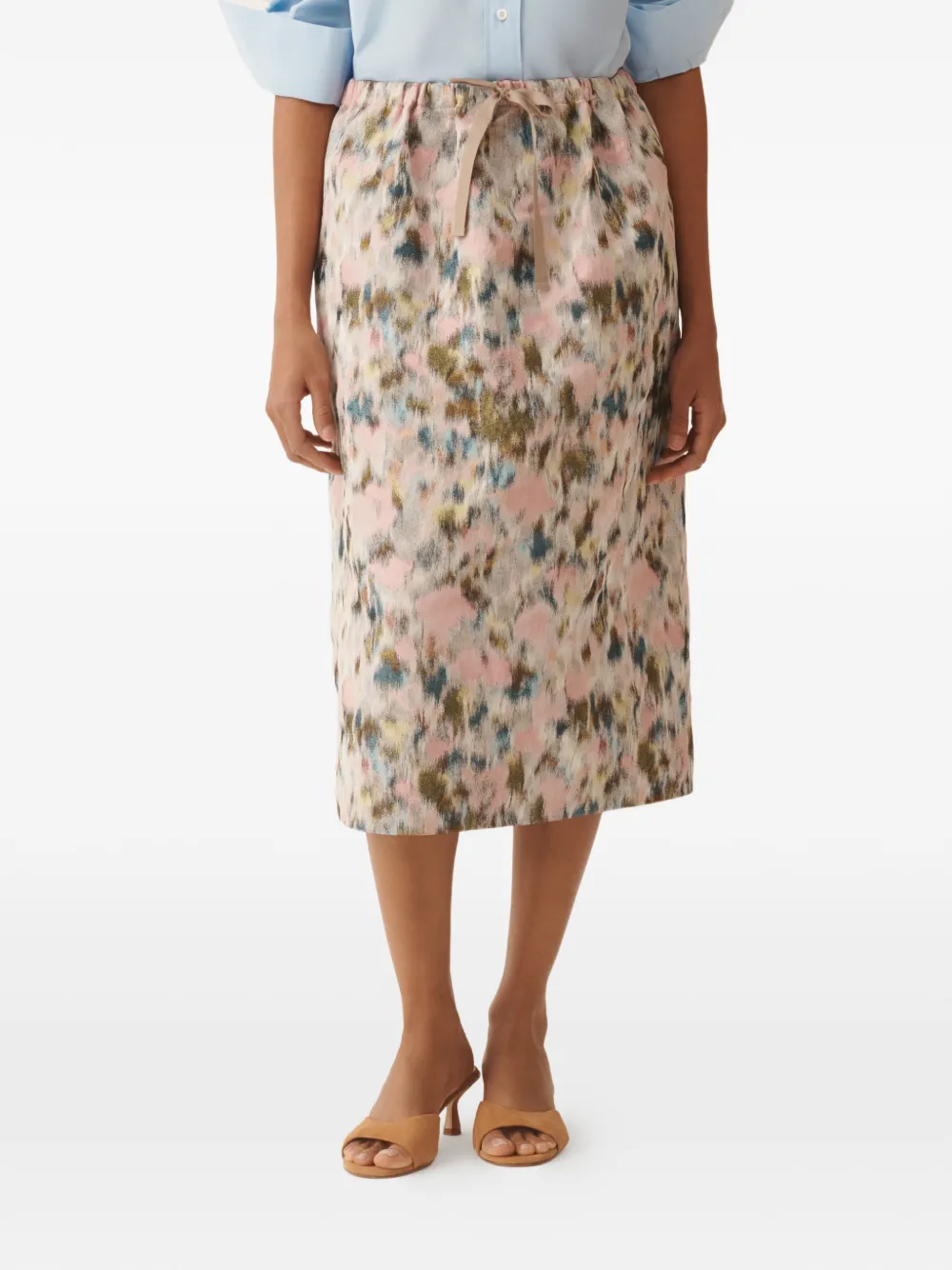 Fabiana Filippi Rok met bloemenprint Roze