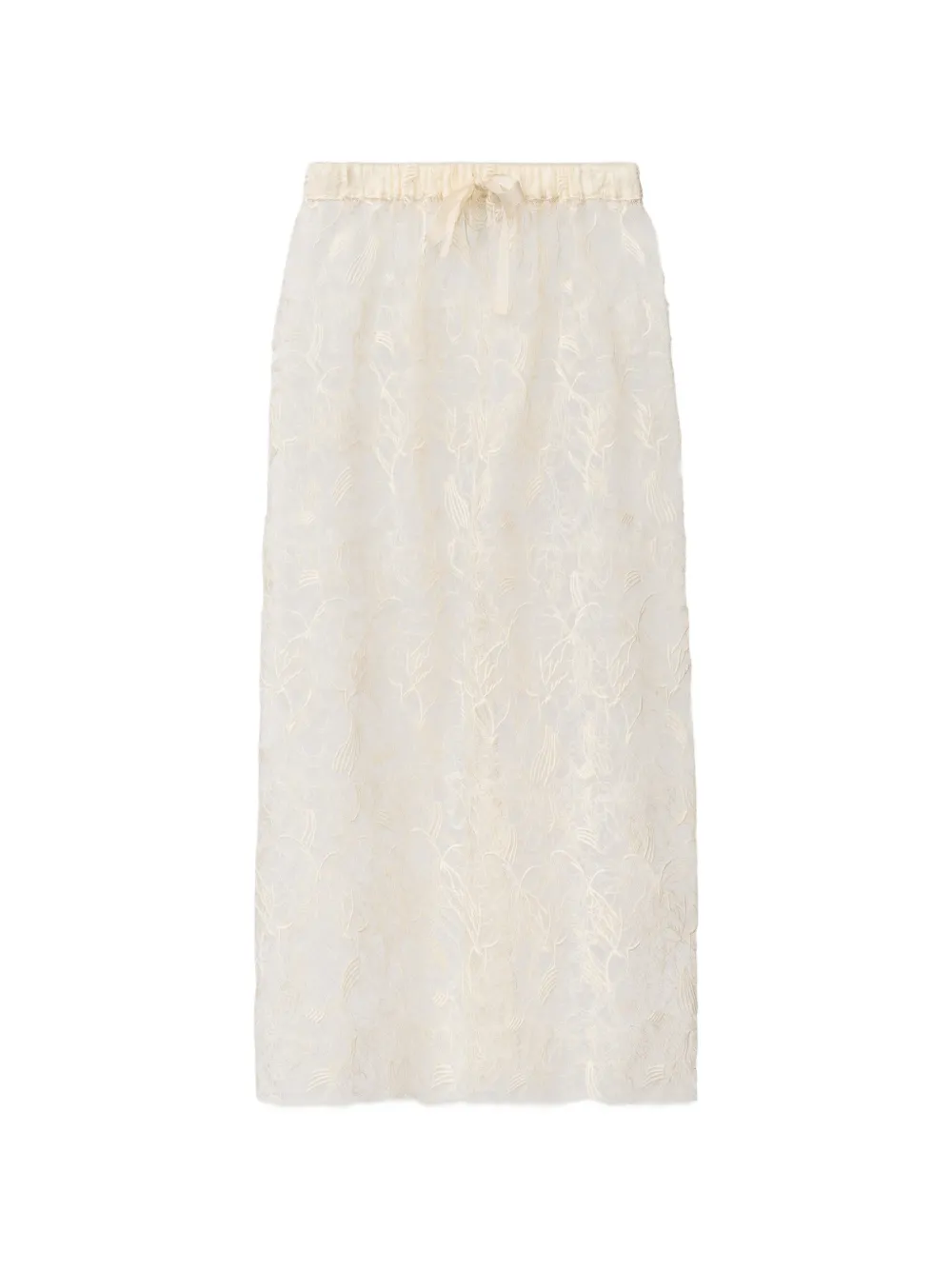Fabiana Filippi Spitzenrock mit Blumenmuster - Nude