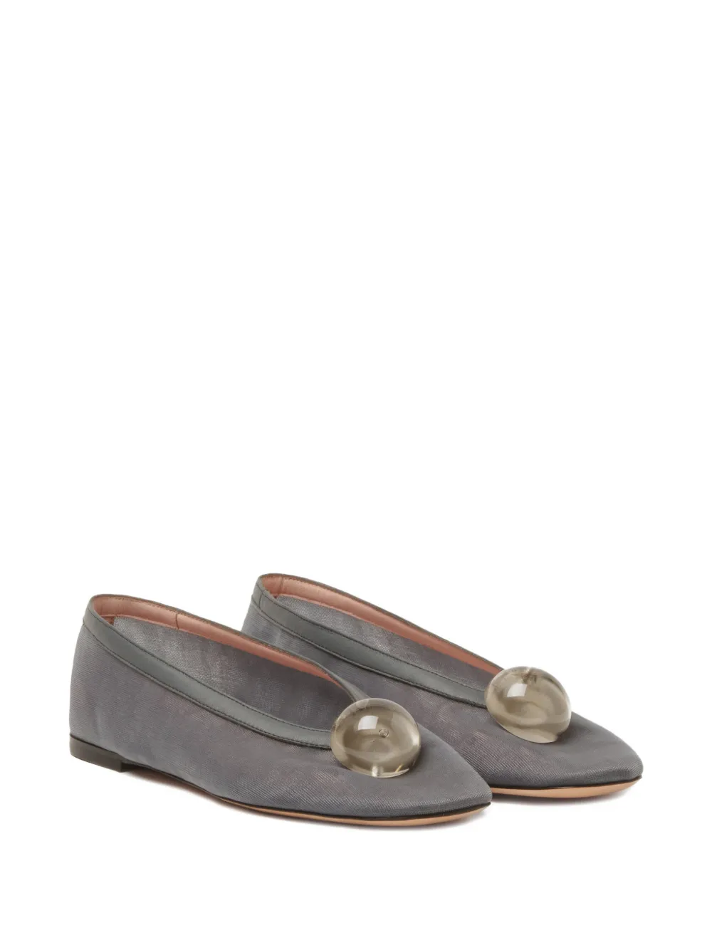 Fabiana Filippi cabochon ballet flats - Grijs