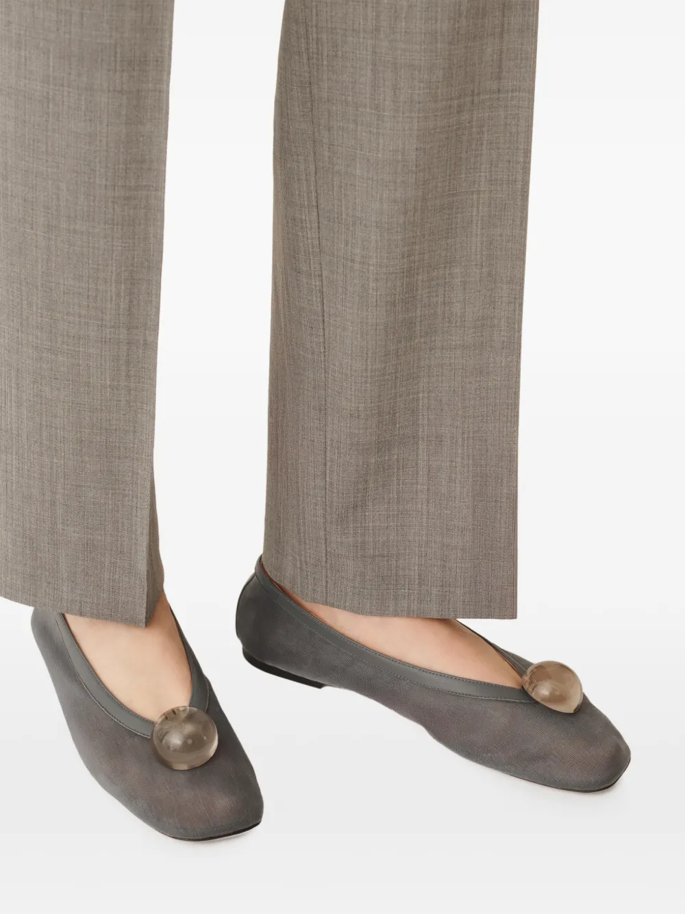 Fabiana Filippi cabochon ballet flats Grijs