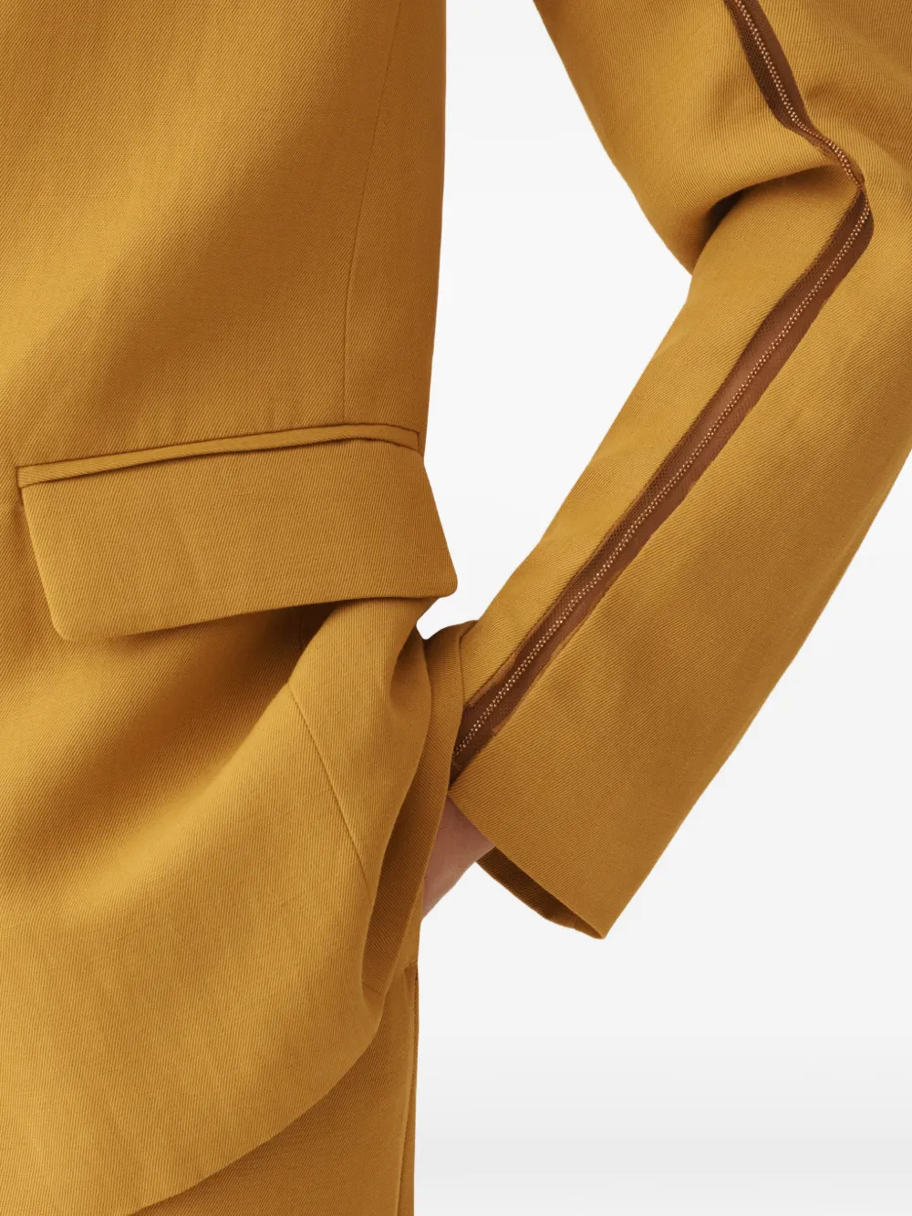 Fabiana Filippi Blazer met ritsdetail Geel