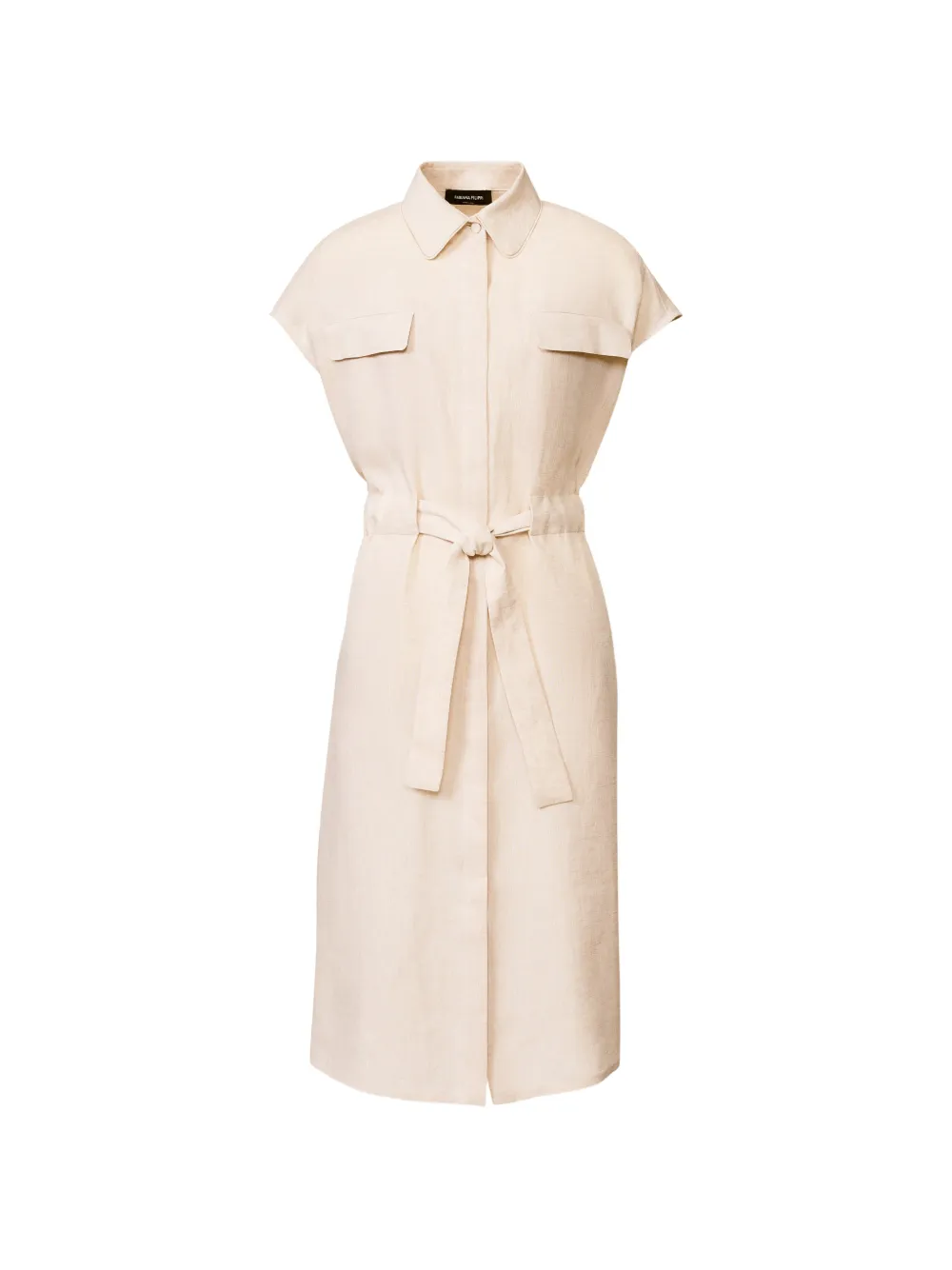 Fabiana Filippi patch pocket belted dress - Toni neutri