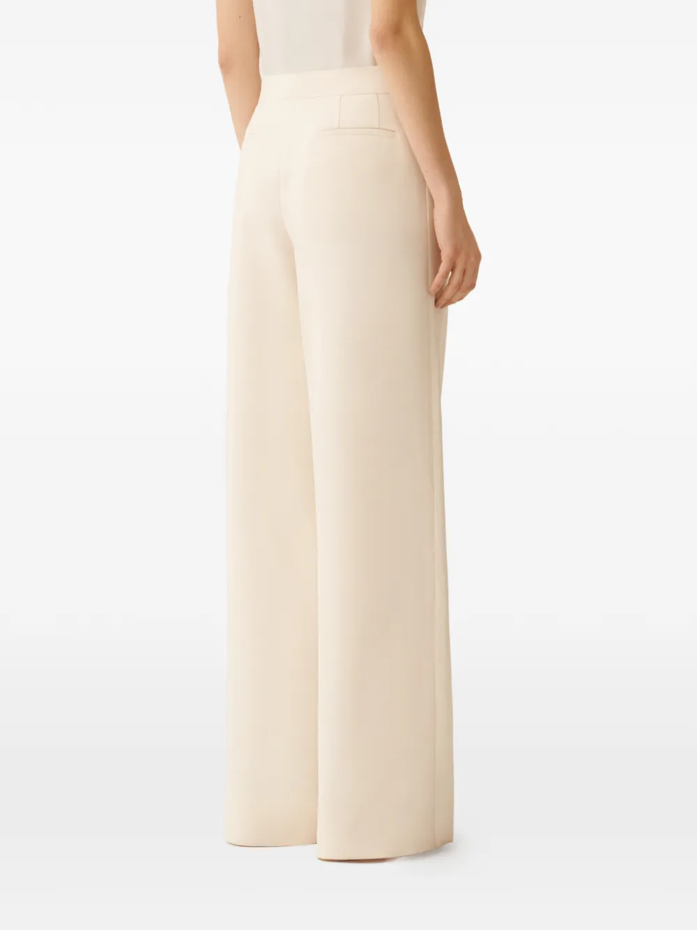Fabiana Filippi Broek met verborgen sluiting en zak Beige