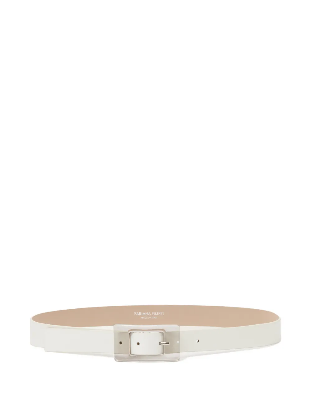 Fabiana Filippi square-buckle belt - Bianco