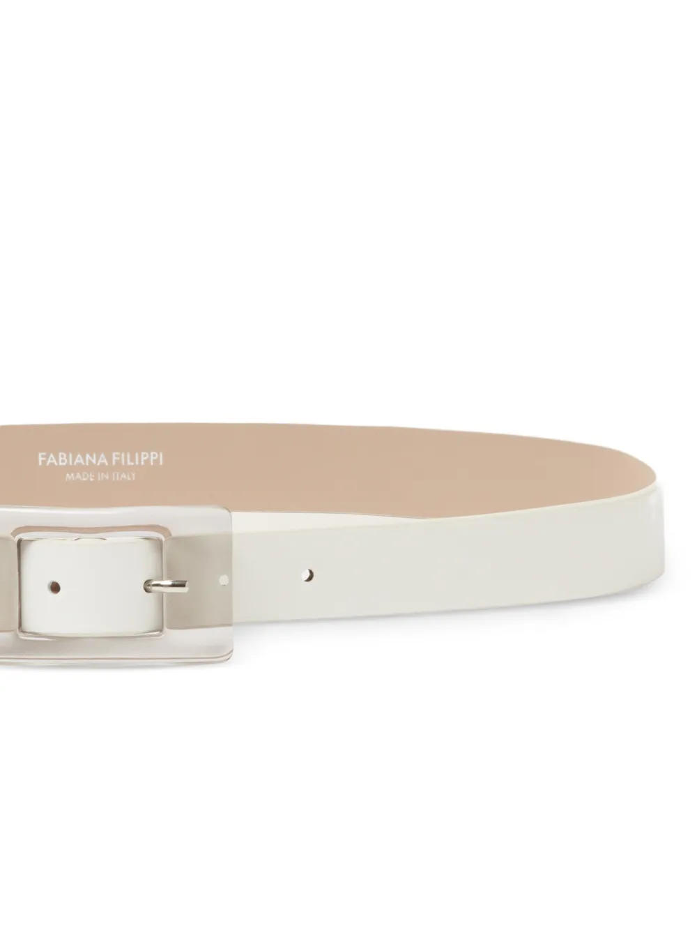 Fabiana Filippi square-buckle belt - Wit