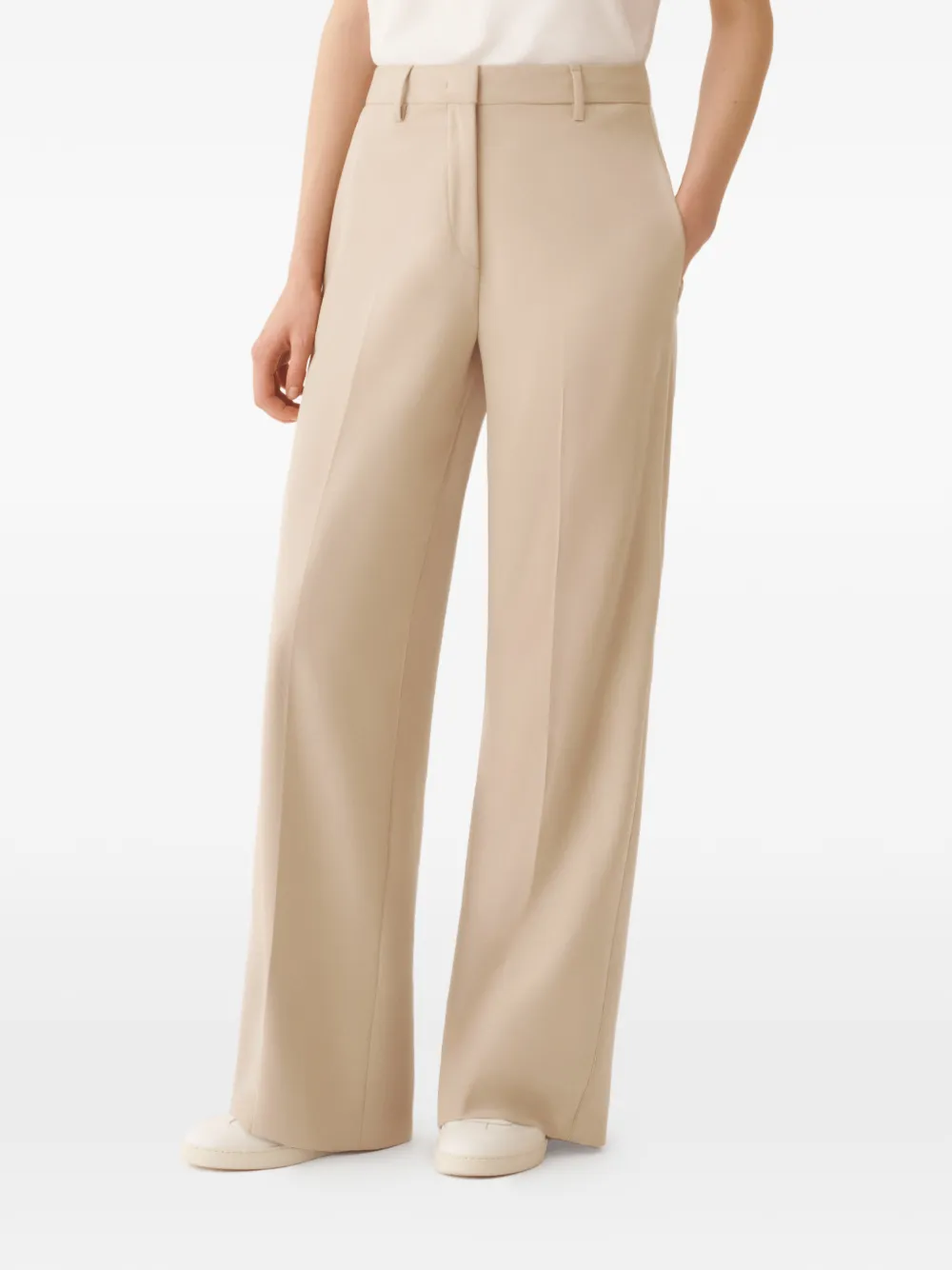 Fabiana Filippi Broek met wijde pijpen Beige