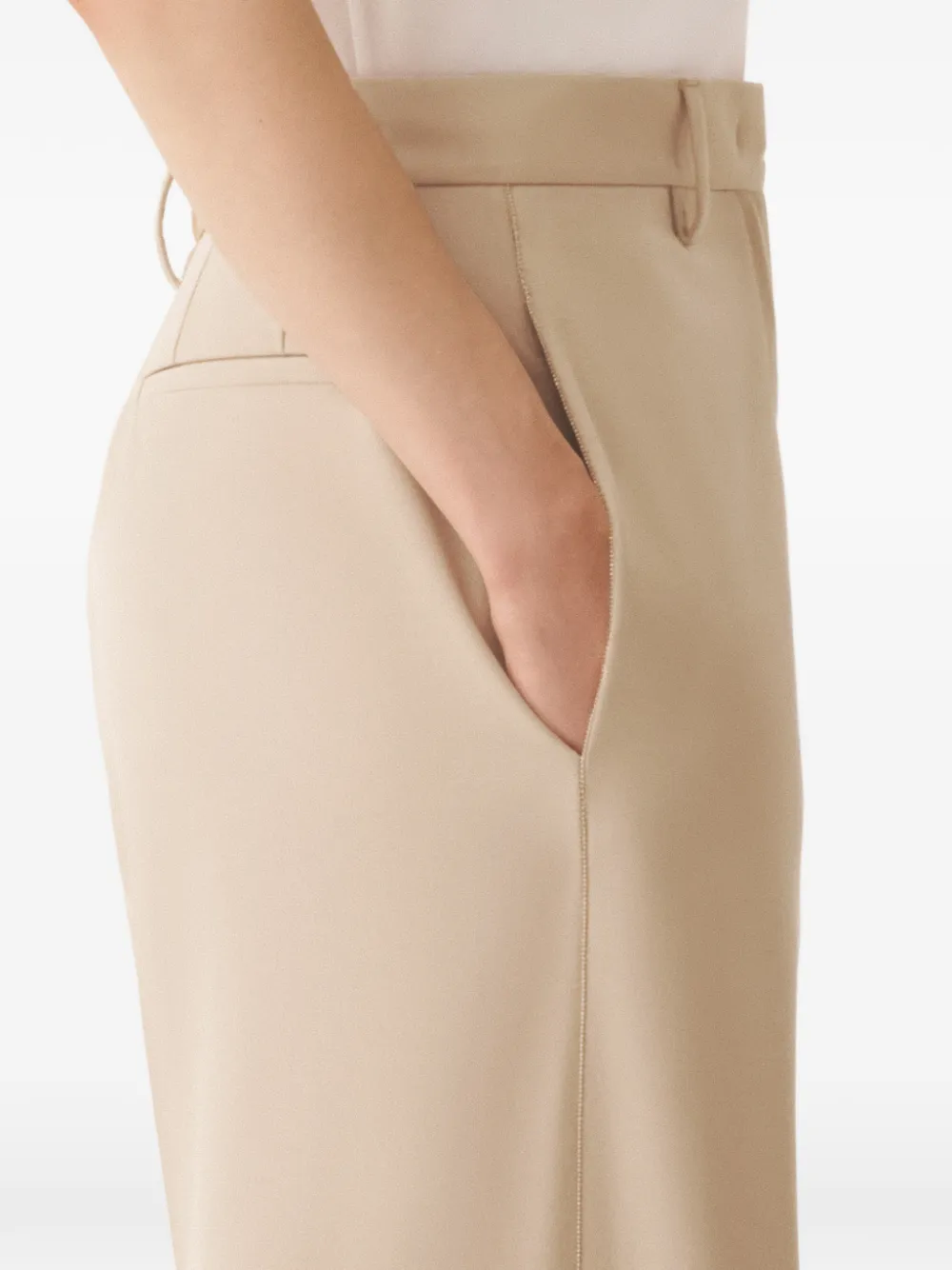 Fabiana Filippi Broek met wijde pijpen Beige