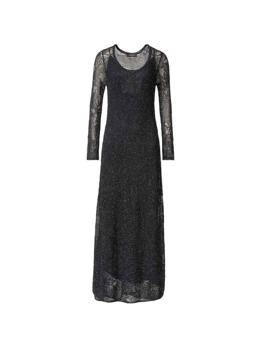 Fabiana Filippi long sleeve lace dress - Schwarz