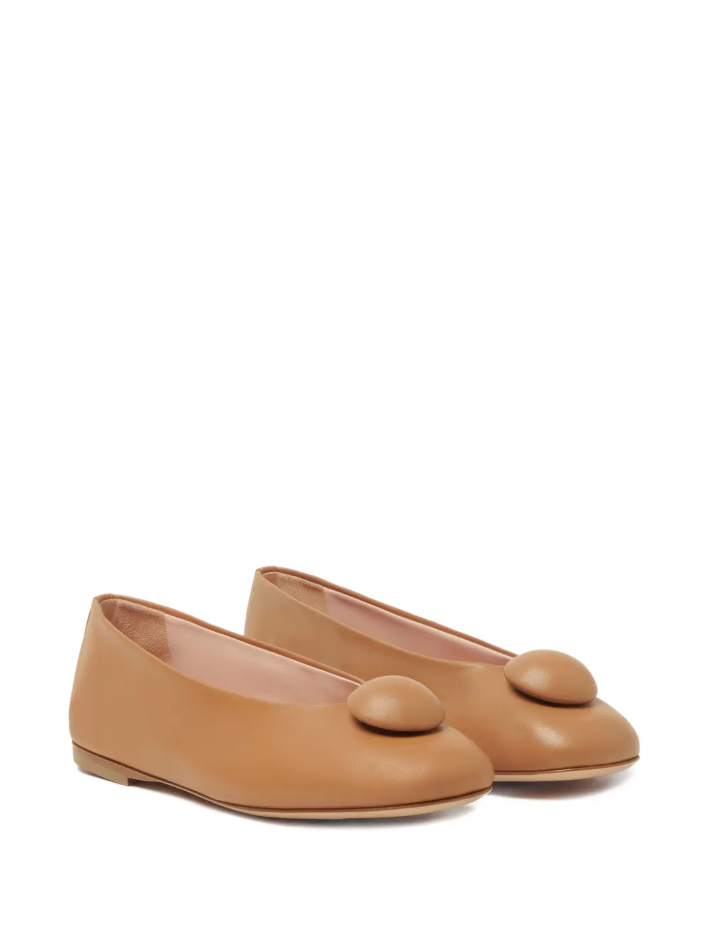 Fabiana Filippi appliqu&eacute; ballet flats - Bruin