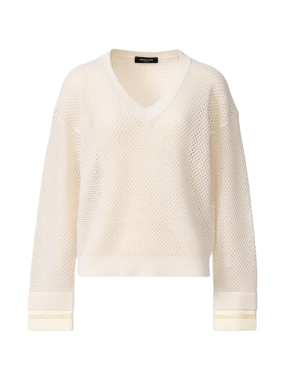 Fabiana Filippi V-neck long-sleeve sweater - Toni neutri
