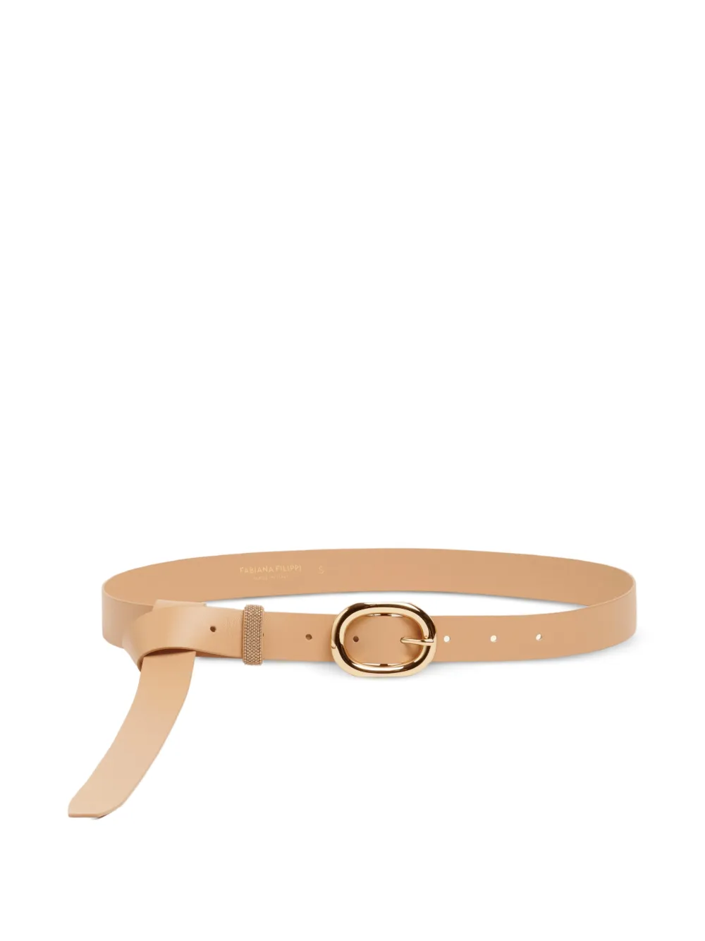 Fabiana Filippi oval buckle belt - Nude