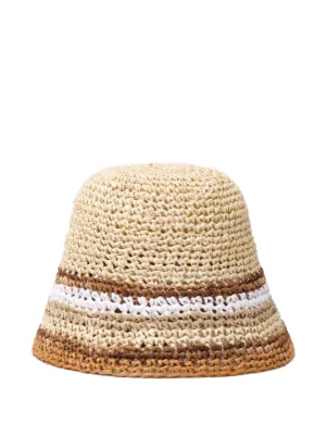 Alanui floral-motif Bucket Hat | Neutrals | FARFETCH GE display picture 1