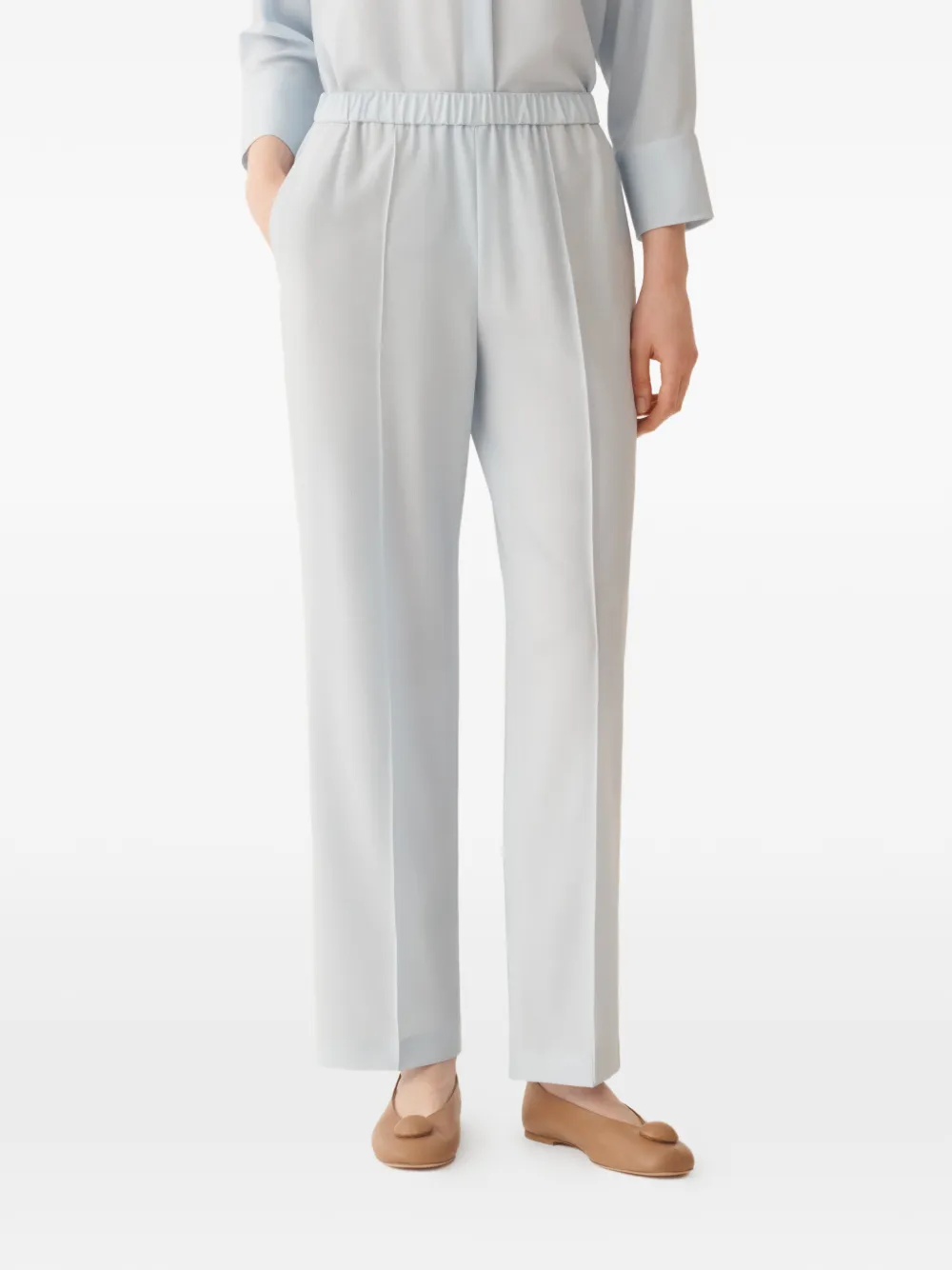 Fabiana Filippi Broek met elastische taille Blauw