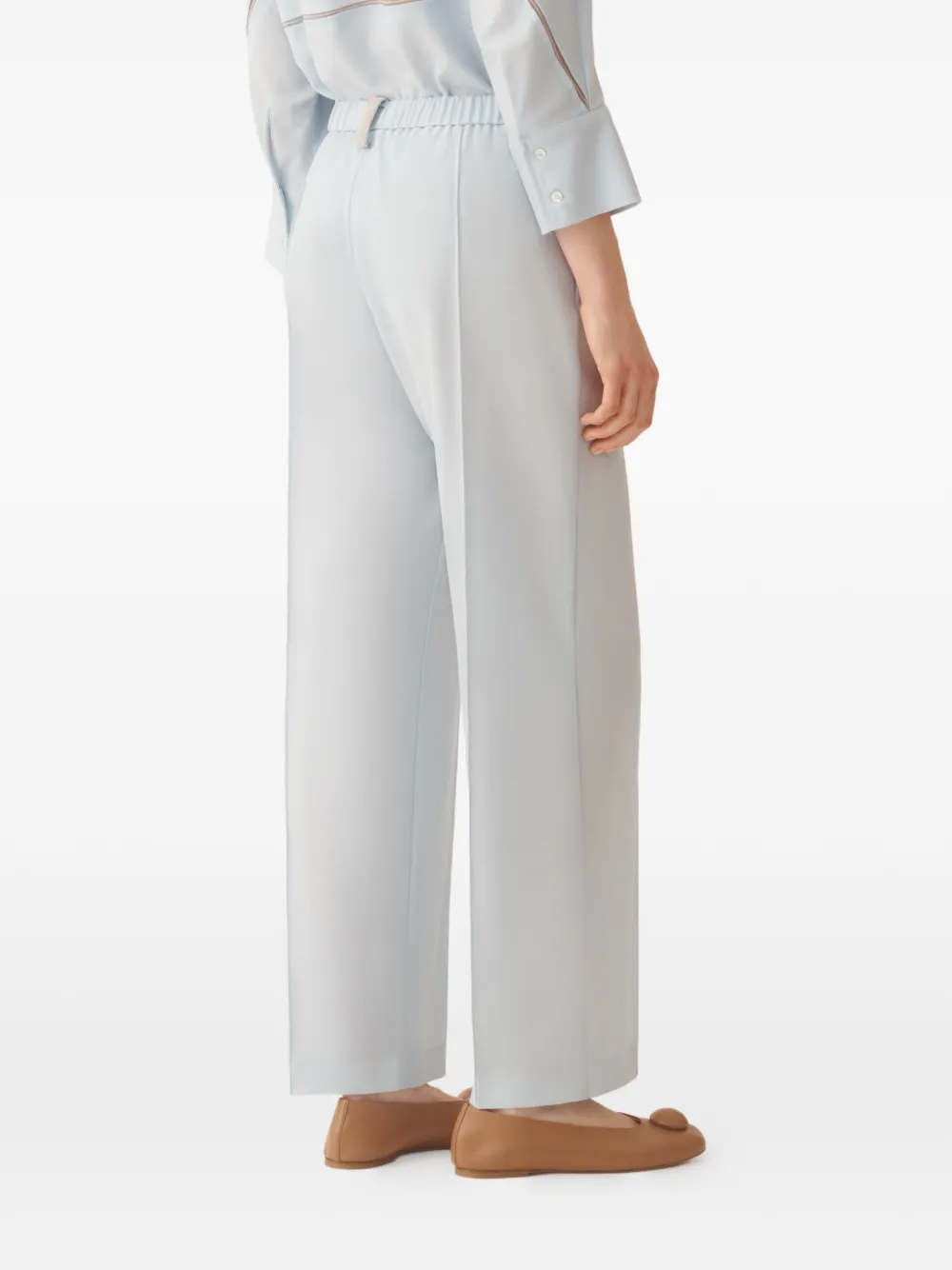 Fabiana Filippi Broek met elastische taille Blauw