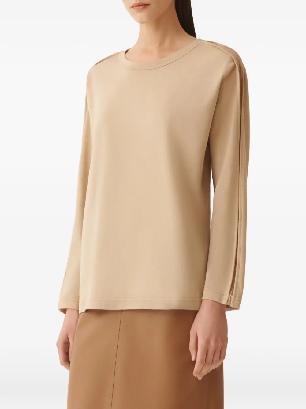 Fabiana Filippi Top met lange mouwen Beige