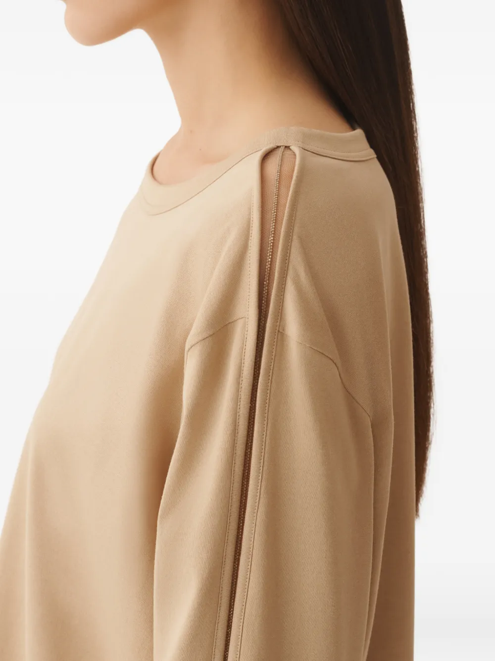 Fabiana Filippi Top met lange mouwen Beige