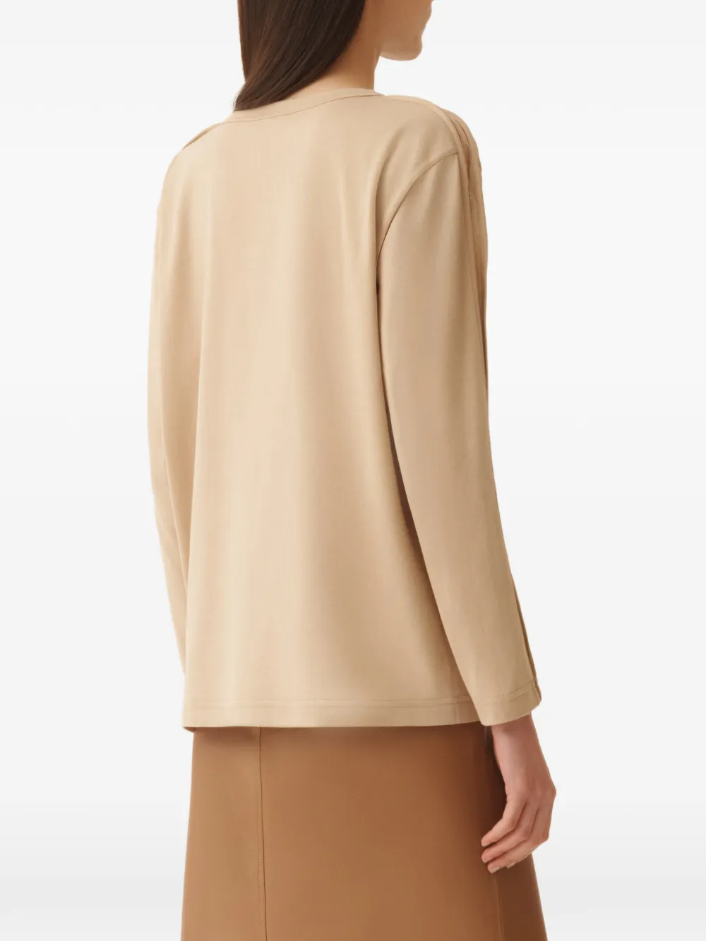 Fabiana Filippi Top met lange mouwen Beige
