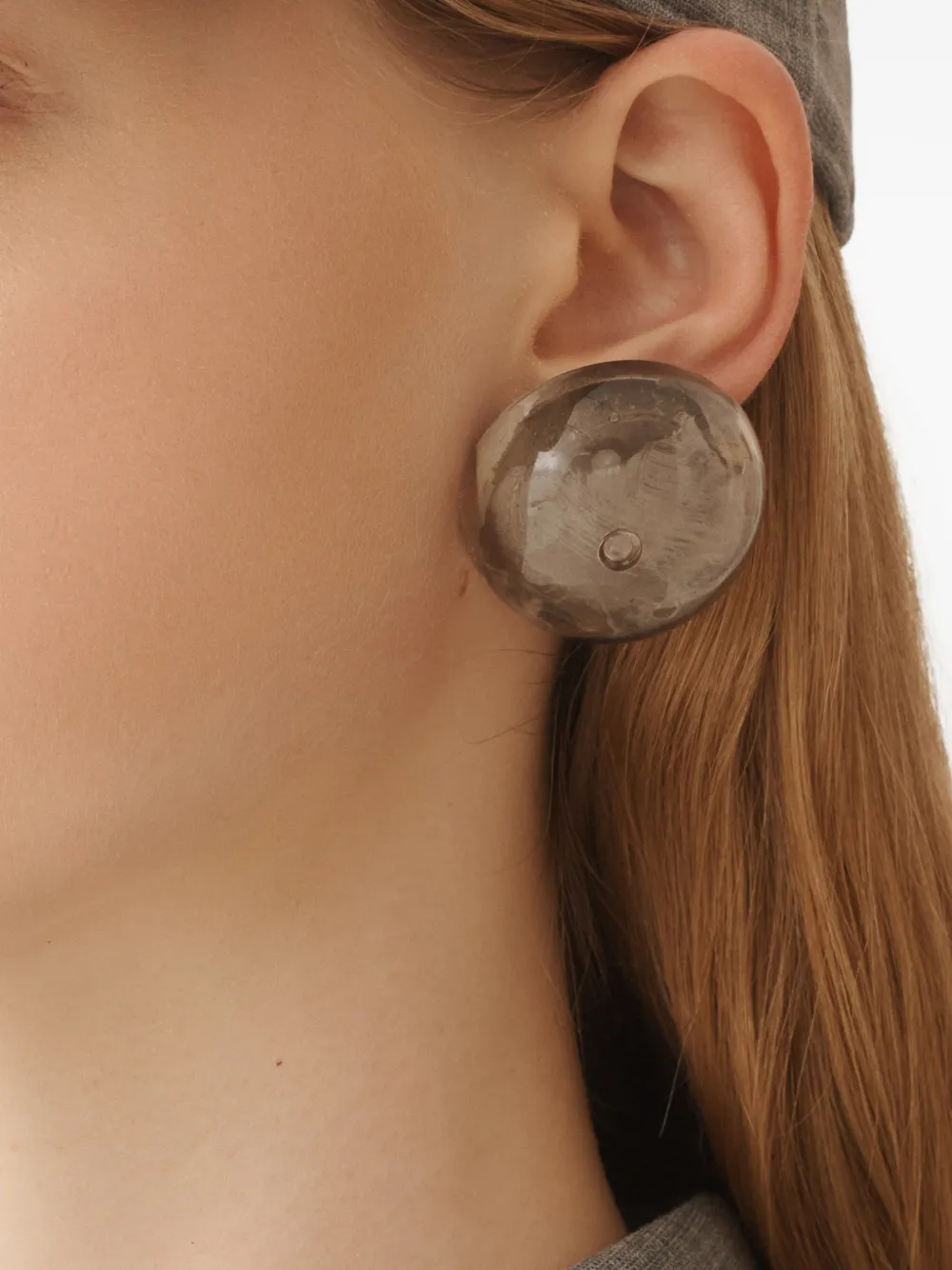 Fabiana Filippi round stud earrings - Grijs