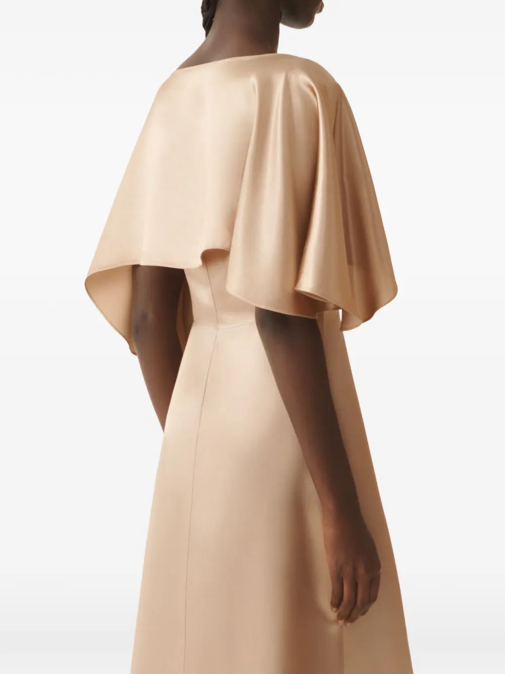 Fabiana Filippi Midi-jurk met cape Beige