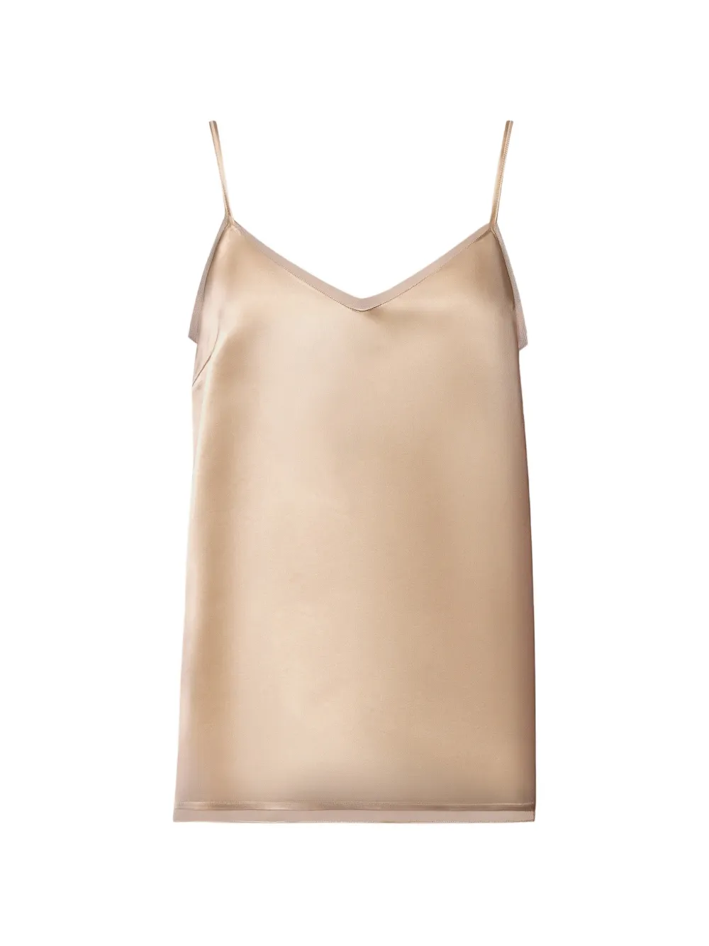 Fabiana Filippi satin V-neck top - Nude