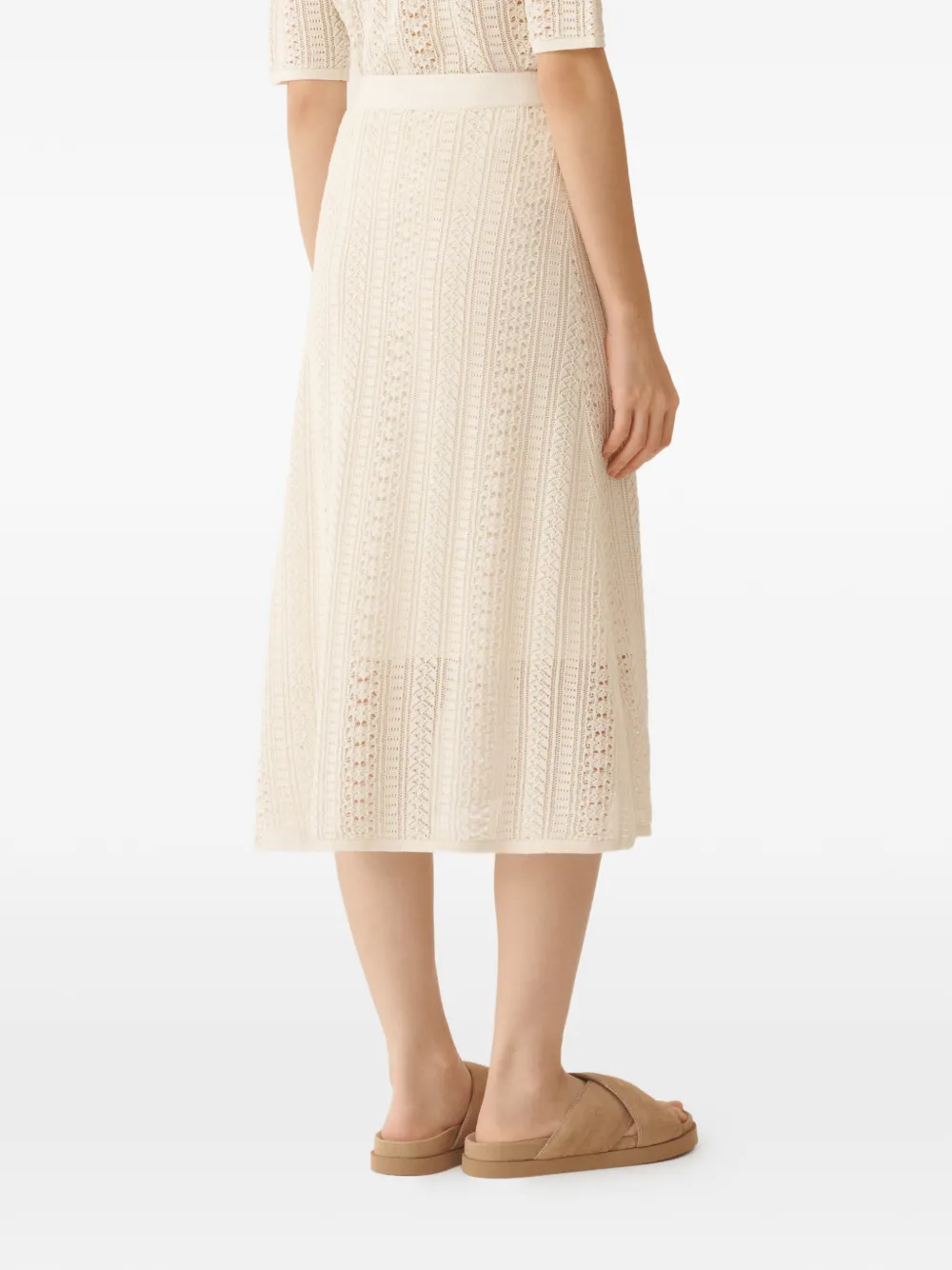 Fabiana Filippi Rok met opgestikte zak Beige